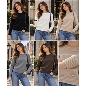 Sweter damski okrągły
