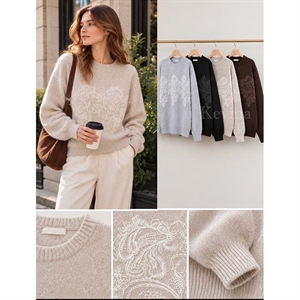 Sweter damski okrągły  S/M-M/L