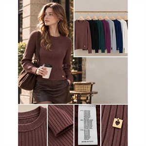 Sweter damski okrągły