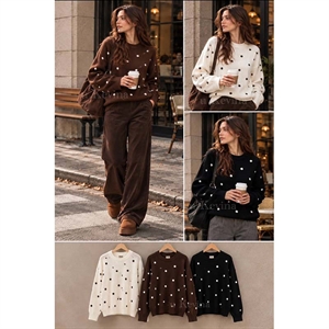 Sweter damski okrągły