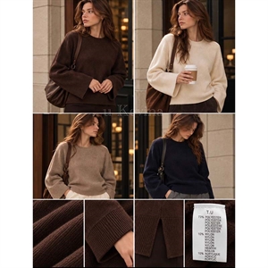 Sweter damski okrągły