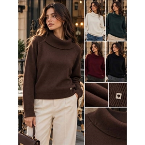 Sweter damski z golfem