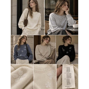 Sweter damski okrągły