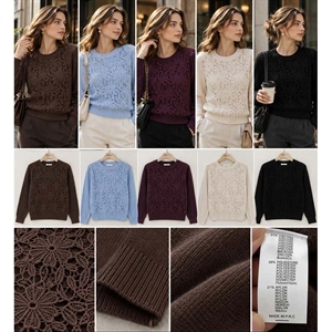 Sweter damski okrągły  S/M-M/L
