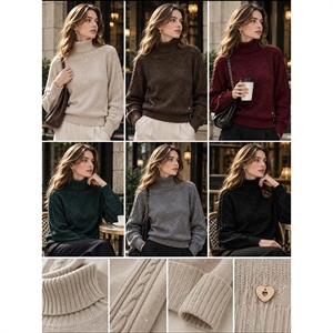 Sweter damski z golfem