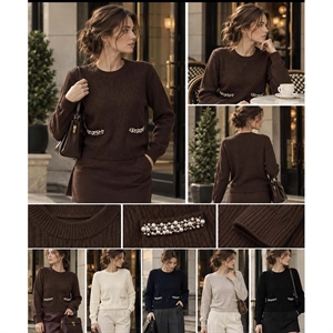 Sweter damski okrągły