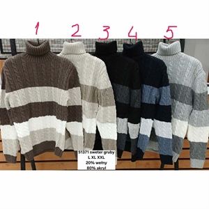 Sweter męski z golfem produkt Turecki  L-2XL