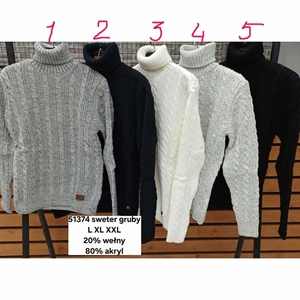 Sweter męski z golfem produkt Turecki  L-2XL