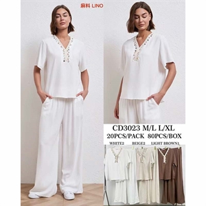 Komplet Bluzka + Spodnie szerokie nogawki  M/L-L/XL