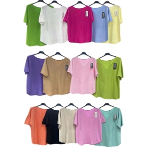 Sweter damski z krótkim rękawem