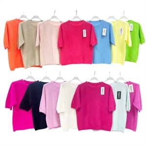 Sweter damski z krótkim rękawem