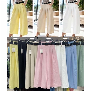 Spodnie szerokie nogawki damskie produkt Włoski