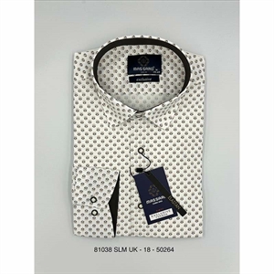 Koszula męska slim fit ze wzorem produkt Turecki  M-2XL