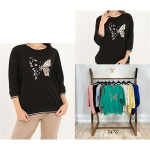 Bluzka damska z 3/4 rękawem  S/M-L/XL