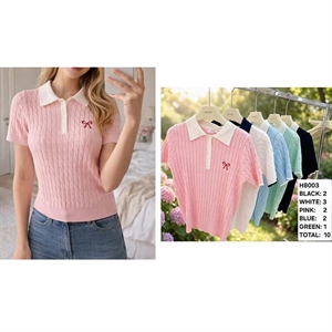 Sweter damski z krótkim rękawem