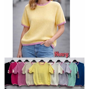 Sweter damski z krótkim rękawem - Produkt Włoski