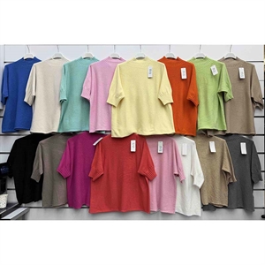 Sweter damski z krótkim rękawem - Produkt Włoski