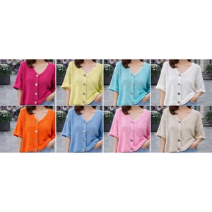 Sweter damski z krótkim rękawem