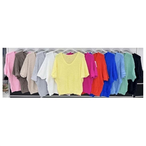 Sweter damski z krótkim rękawem