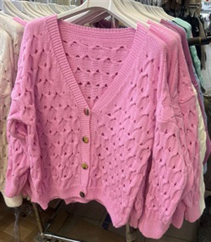 Sweter damski zapinany na guziki w paski