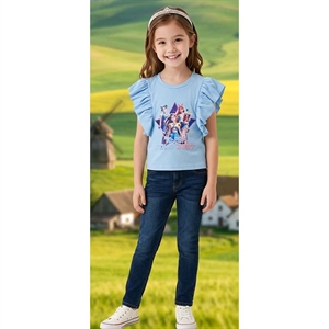 Bluzka dziewczęca prążek  4-14 lat