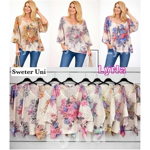 Sweter damski z dekoltem w serek