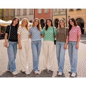 Sweter damski z krótkim rękawem