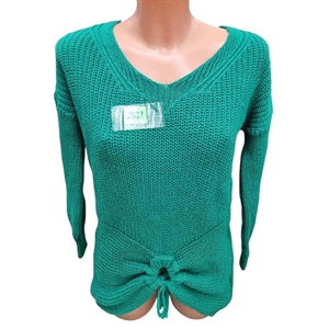 Sweter damski z dekoltem w serek