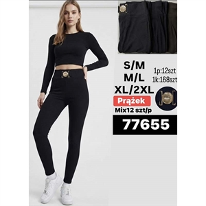 Legginsy długie prążek  S/M-XL/2XL