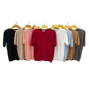 Sweter damski z krótkim rękawem