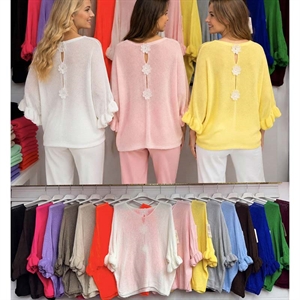 Sweter damski z dekoltem w serek