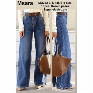 Jeansy szerokie nogawki Big Size  L-4XL