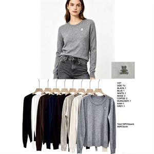 Sweter damski okrągły