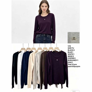 Sweter damski okrągły