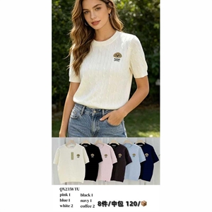 Sweter damski z krótkim rękawem