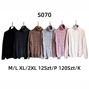 Sweter damski z golfem  M/L-XL/2XL