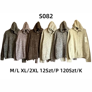 Sweter damski rozpinany na zamek z kapturem  M/L-XL-2XL