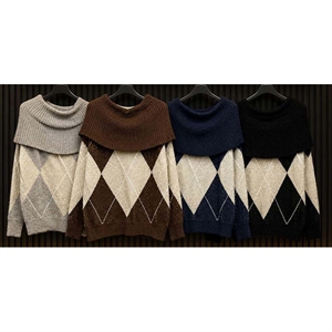 Sweter damski okrągły