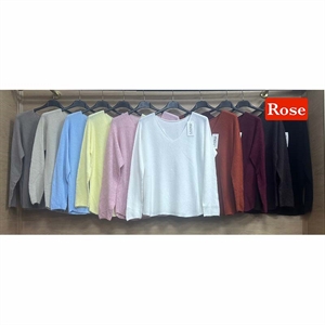 Sweter damski z dekoltem w serek