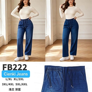 Jeansy damskie L/XL-5XL/6XL
