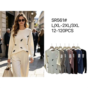 Sweter damski okrągły L/XL 2XL/3XL