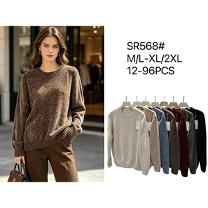 Sweter damski okrągły M/L-XL/2XL