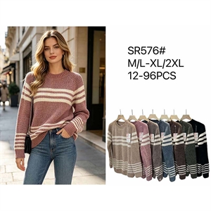 Sweter damski okrągły M/L-XL/2XL