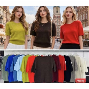 Sweter damski z krótkim rękawem