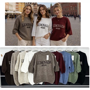 Sweter damski okrągły