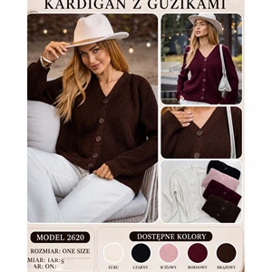 Sweter damski zapinany na guziki produkt Polski