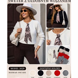 Sweter damski okrągły produkt Polski