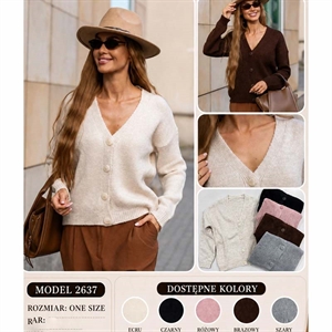 Sweter damski zapinany na guziki produkt Polski