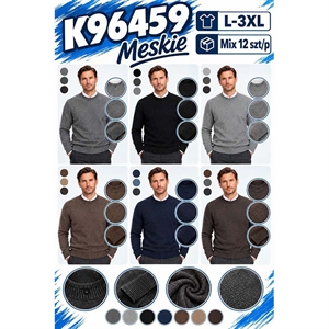 Sweter męski okrągły  L-2XL