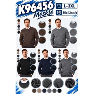 Sweter męski okrągły  L-2XL